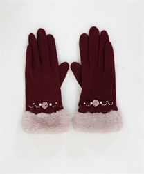 style rose x bijoux gloves(Wine-F)