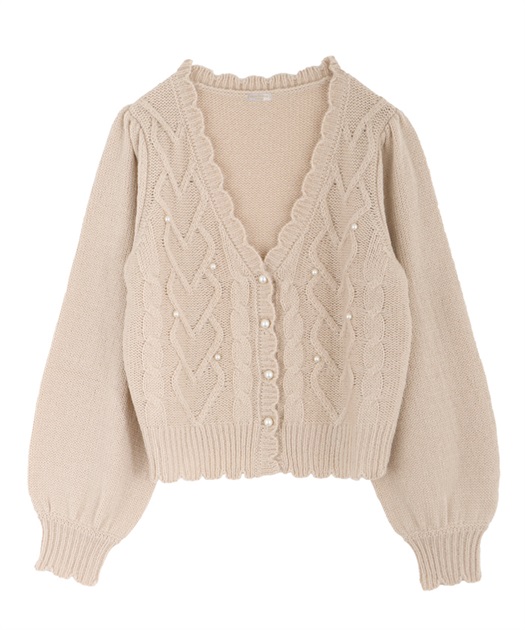 pearl knit cardigan