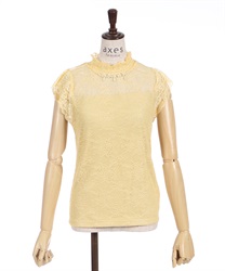 Total lace petit stand Pullover(Yellow-F)
