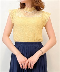 Total lace petit stand Pullover