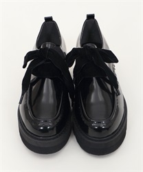 Tank sole dress shoes(Black-S)