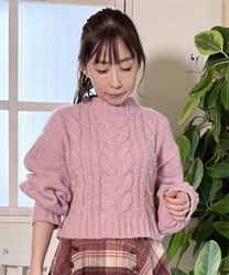 Feather x Mall Knit Pullover(Pink-F)