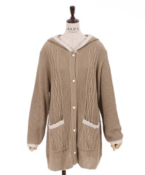 Bicolor knit coat(Camel-F)
