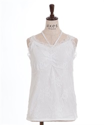 3WAY full lace Tank top(White-F)