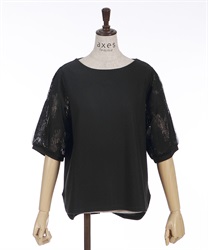 Opal lace x tulle Pullover(Black-F)