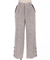 Tweed wide pant(Brown-F)