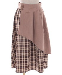 Ashimebai color check Skirt(Brown-F)