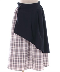 Ashimebai color check Skirt(Navy-F)