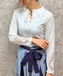 Mochi -flace design Pullover(White-F)