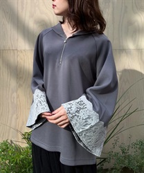 Poncho with pollen guard zip