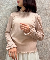 Necklace style rameribb Pullover(Pink-F)