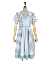 Stripe Sailor Dress(Mint Green-F)
