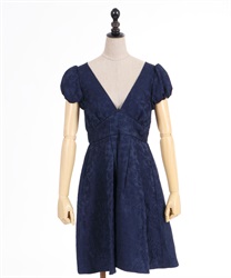 Flower jacard Dress(Blue-F)