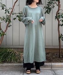 Knit Ensemble Dress x Cardigan(Green-F)