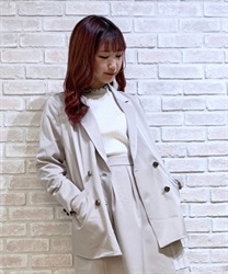 Point check long jacket