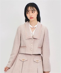 Tweed Short Jacket(Pink-F)