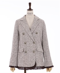 Tweed double jacket(Brown-F)
