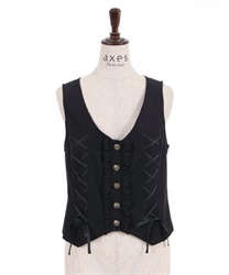 Lace -up vest(Black-F)