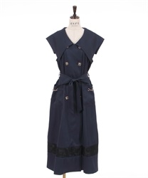 Sailor collar Dress style jelly(Navy-F)