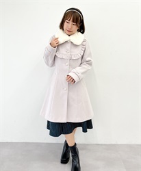 Fur collar girly coat(Pink-F)
