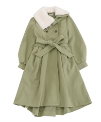 Long napoleon style coat(Green-Free)