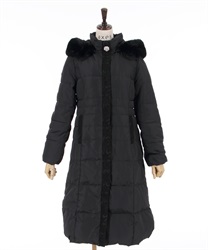 Hooded down coat(Black-M)