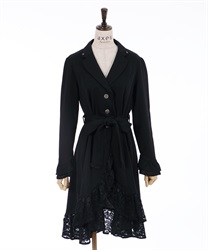 Tailor collar coat(Black-F)