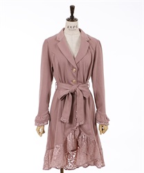 Tailor collar coat(Pink-F)