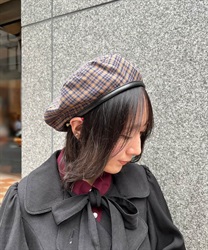 Check pattern beret(Grey-F)