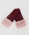 Strawberry embroidery gloves(Wine-F)