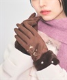 Strawberry embroidery gloves(Brown-F)