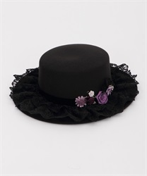 Classical garden straw hat(Black-M)