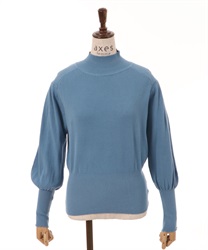 Volume sleeve knit Pullover(Blue-F)
