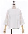Sleeve lace switching Pullover(White-F)