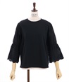 Sleeve lace switching Pullover(Black-F)
