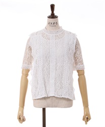 Total lace design Pullover(White-F)