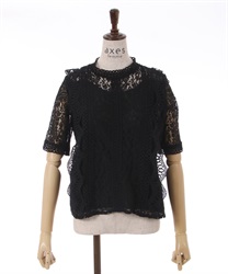 Total lace design Pullover(Black-F)