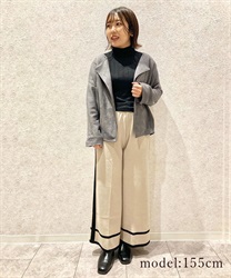 Color scheme line knit pants