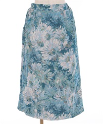 Goblan total pattern Skirt(Blue-F)