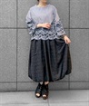 Chiffon Jacquard Skirt(Black-F)