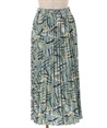 Total pattern pleated Skirt(BGreen-F)