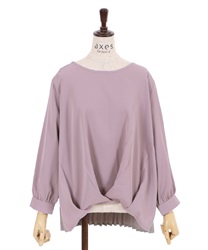 Back pleated pullover(Purple-F)