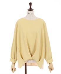 Back pleated pullover(Yellow-F)
