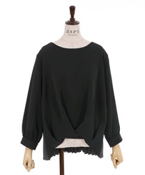 Back pleated pullover(Black-F)