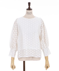 Dotted laces pullover(Ecru-F)