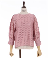 Dotted laces pullover(Pink-F)