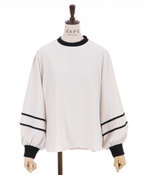 Pipping volume sleeves pullover(Ecru-F)