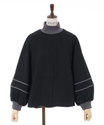 Color scheme piping design Pullover(Black-F)