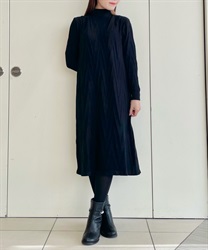 Jacquard knit Dress(Black-F)