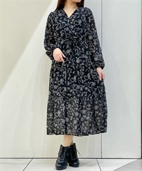Total pattern Kashukuro Dress(Black-F)